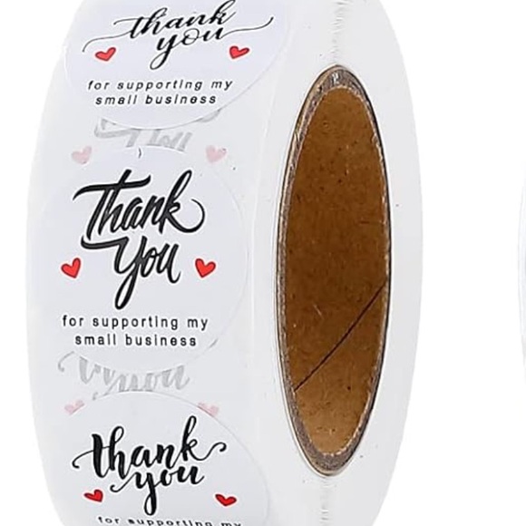 “Thank You For Supporting My Small Business” Stickers 1”- 500 pieces - Picture 1 of 3